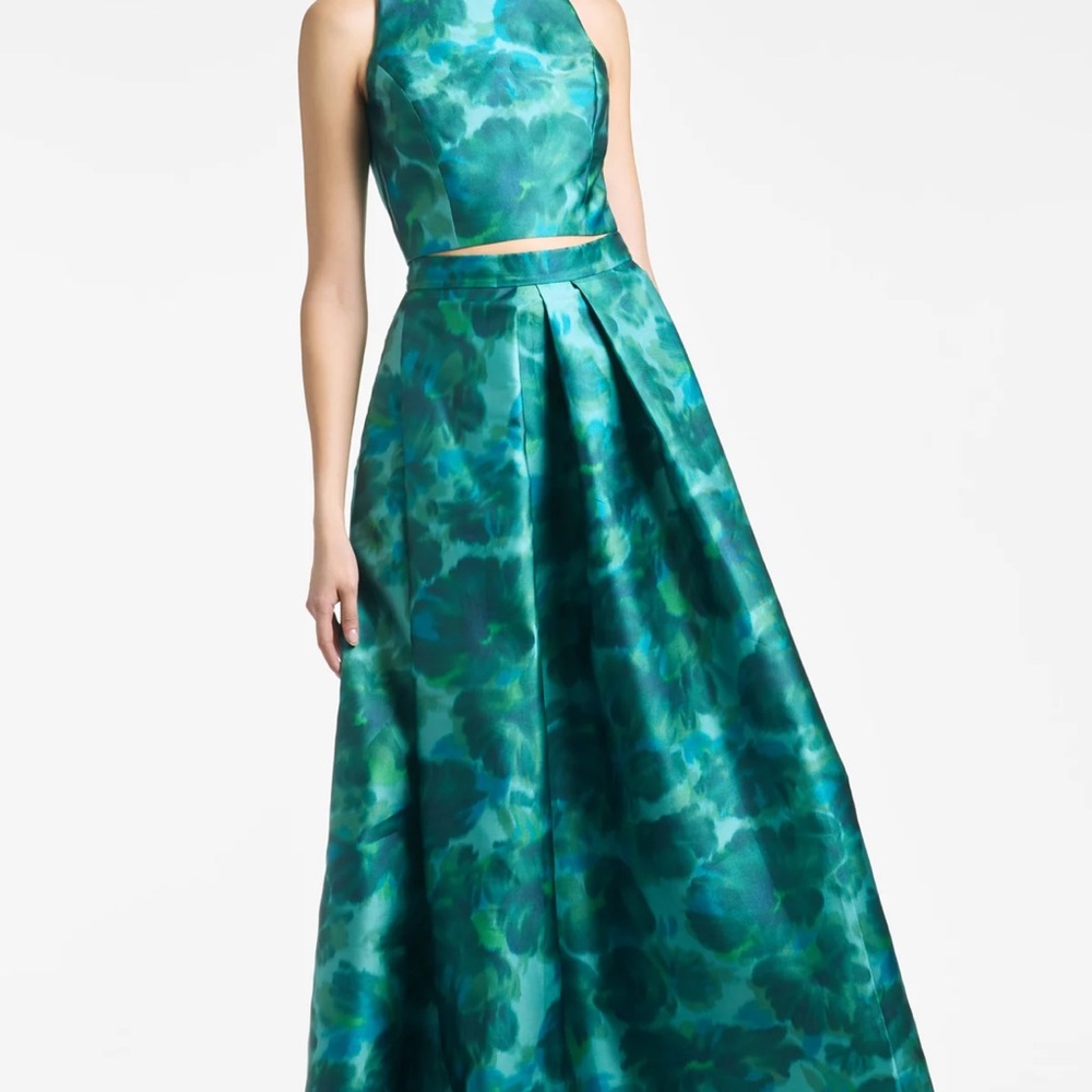 Elegant Green Floral Top, Sachin and Babi, 18W